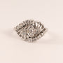 18KWG Vintage Diamond 15-Stone Organic Cocktail Ring