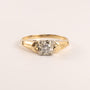 14K Two-Tone Vintage Diamond 0.15ct Engagement Ring