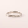 18KWG Engraved 4-Stone 2mm Diamond Band