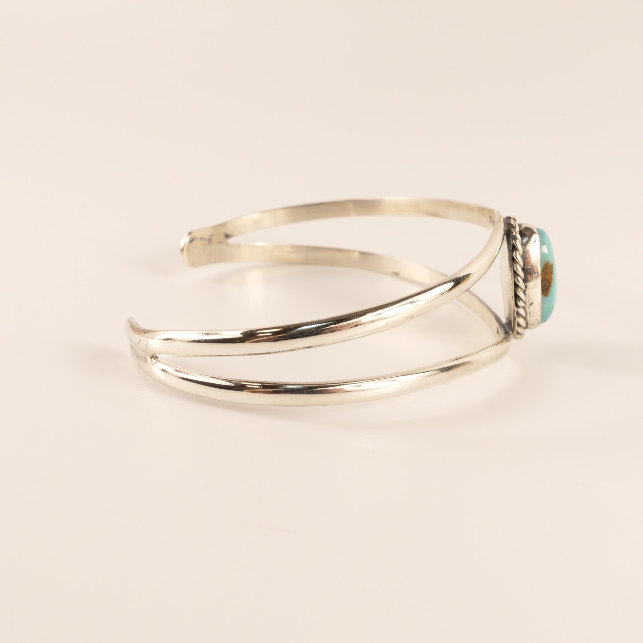 Sterling Silver Vintage Turquoise Cuff Bracelet