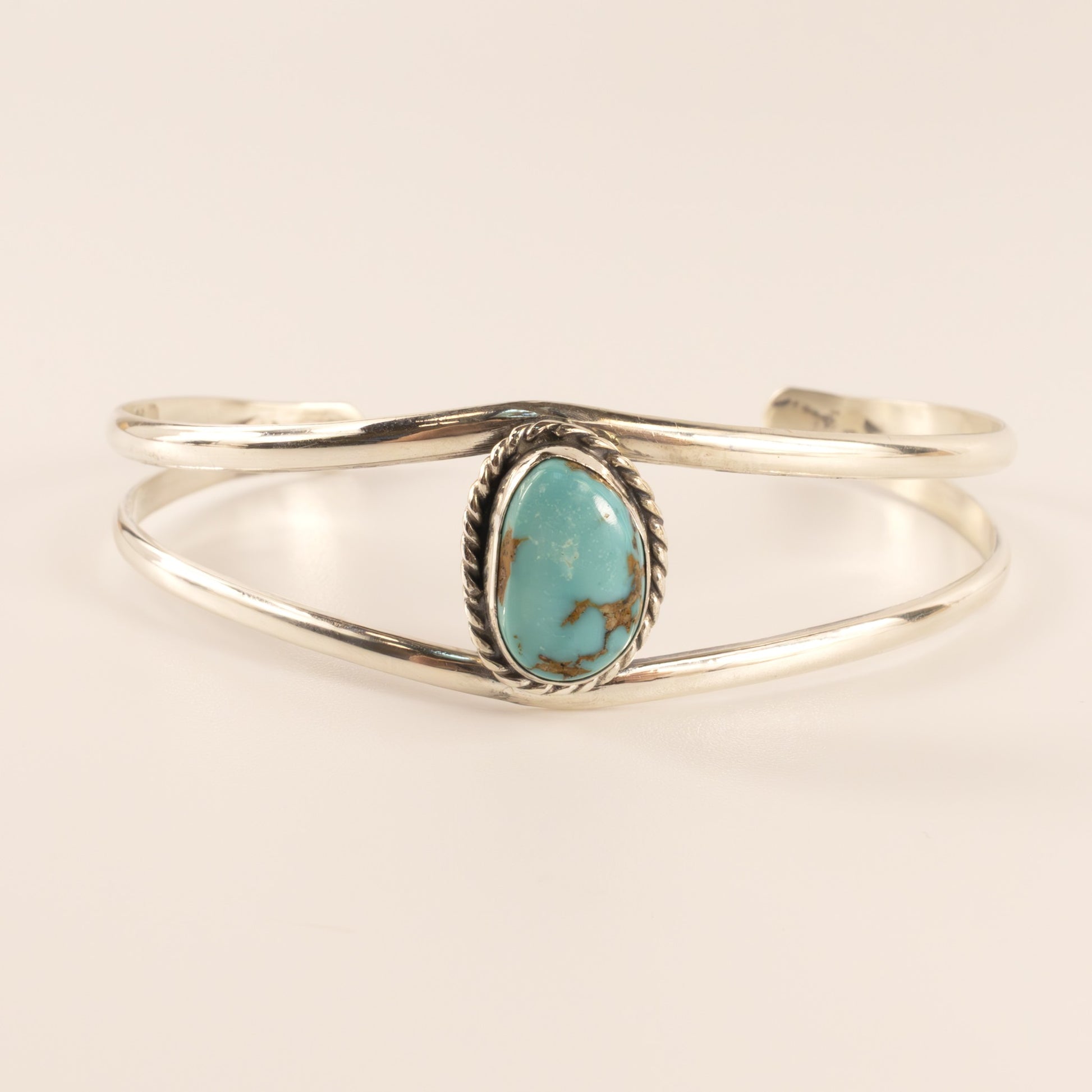 Sterling Silver Light Blue Turquoise Cuff Bracelet