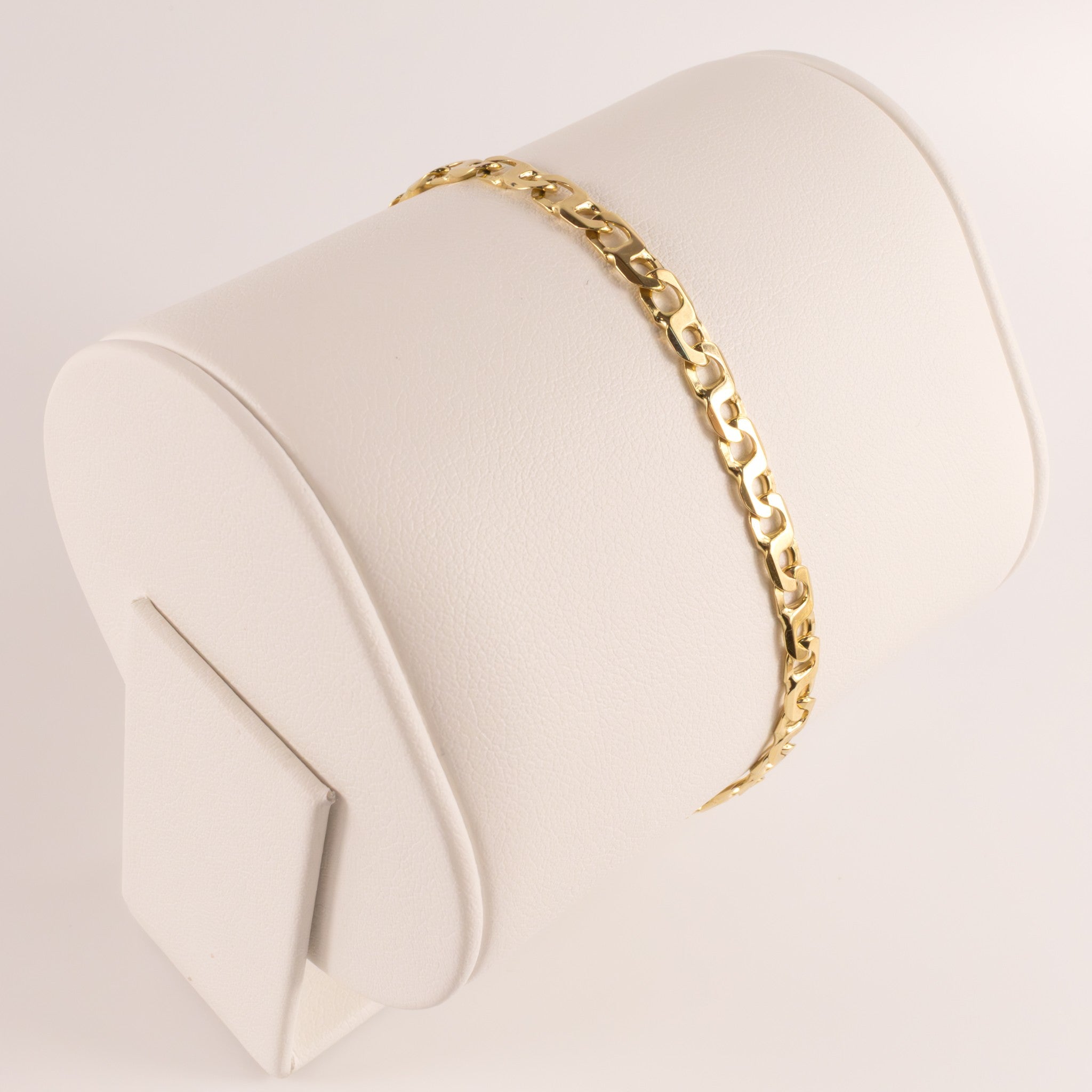 18KYG Anchor Style Mens Bracelet
