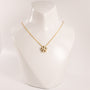 14KYG Diamond Puffy Flower Necklace