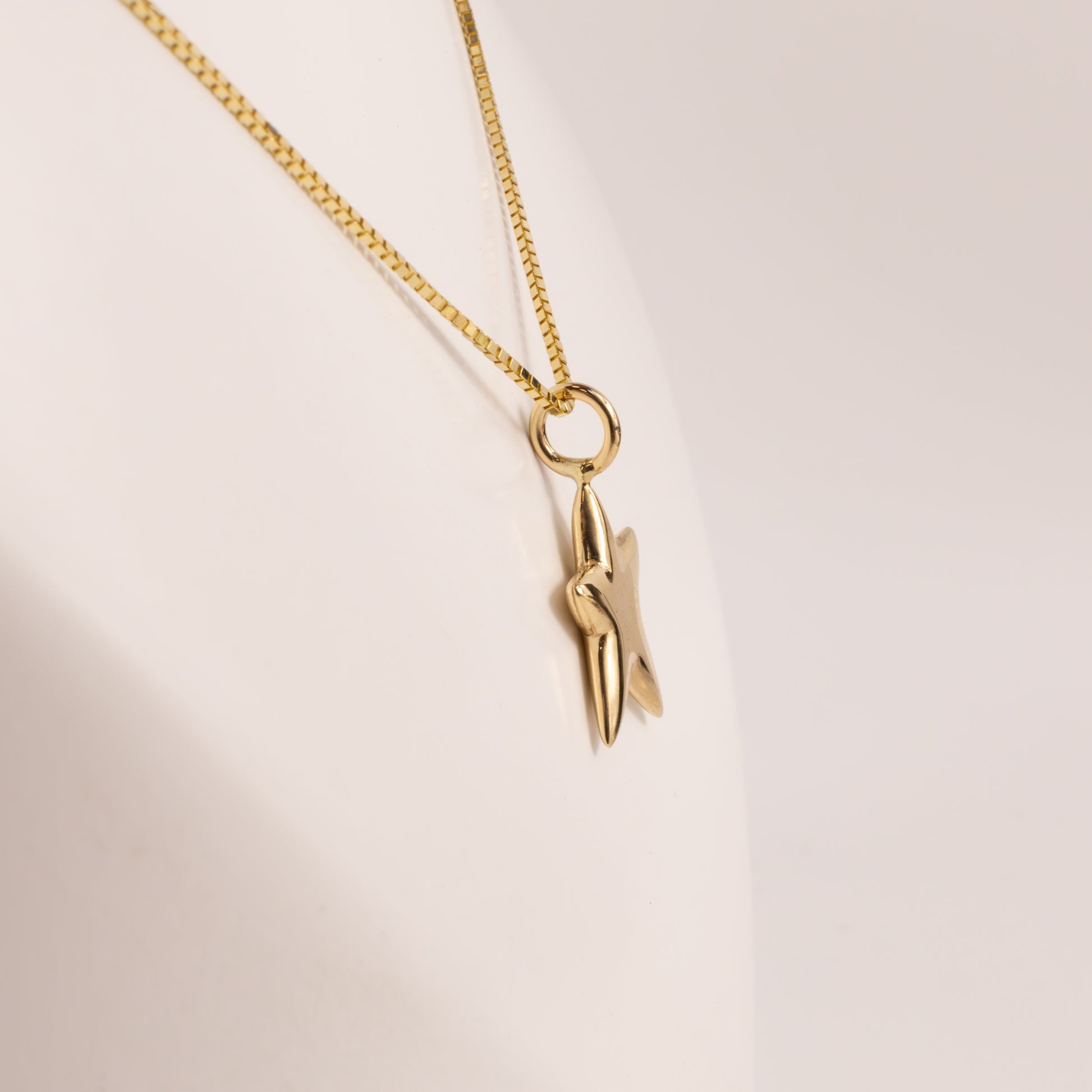 14KYG Puff Star Necklace