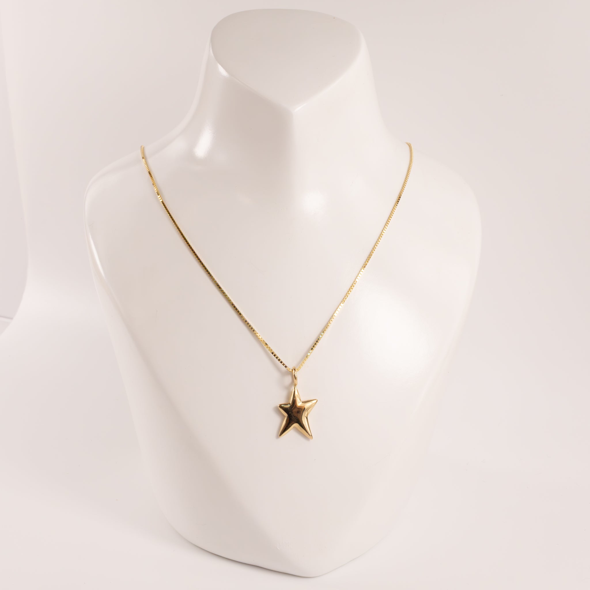 14KYG Puff Star Necklace