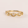 14KYG Diamond Five Stone Stackable Band