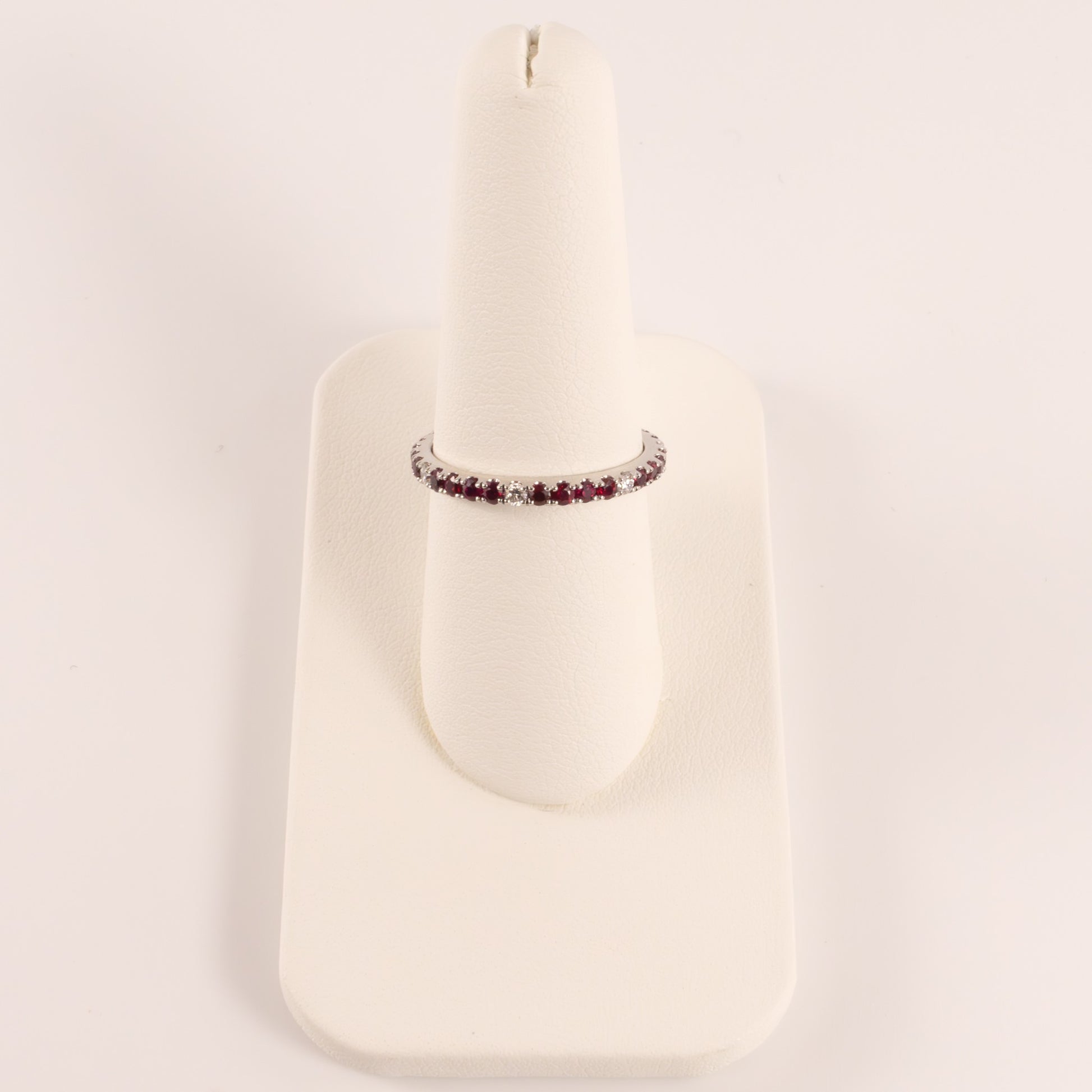 14KWG Ruby 0.58cttw and Diamond 0.14cttw Band