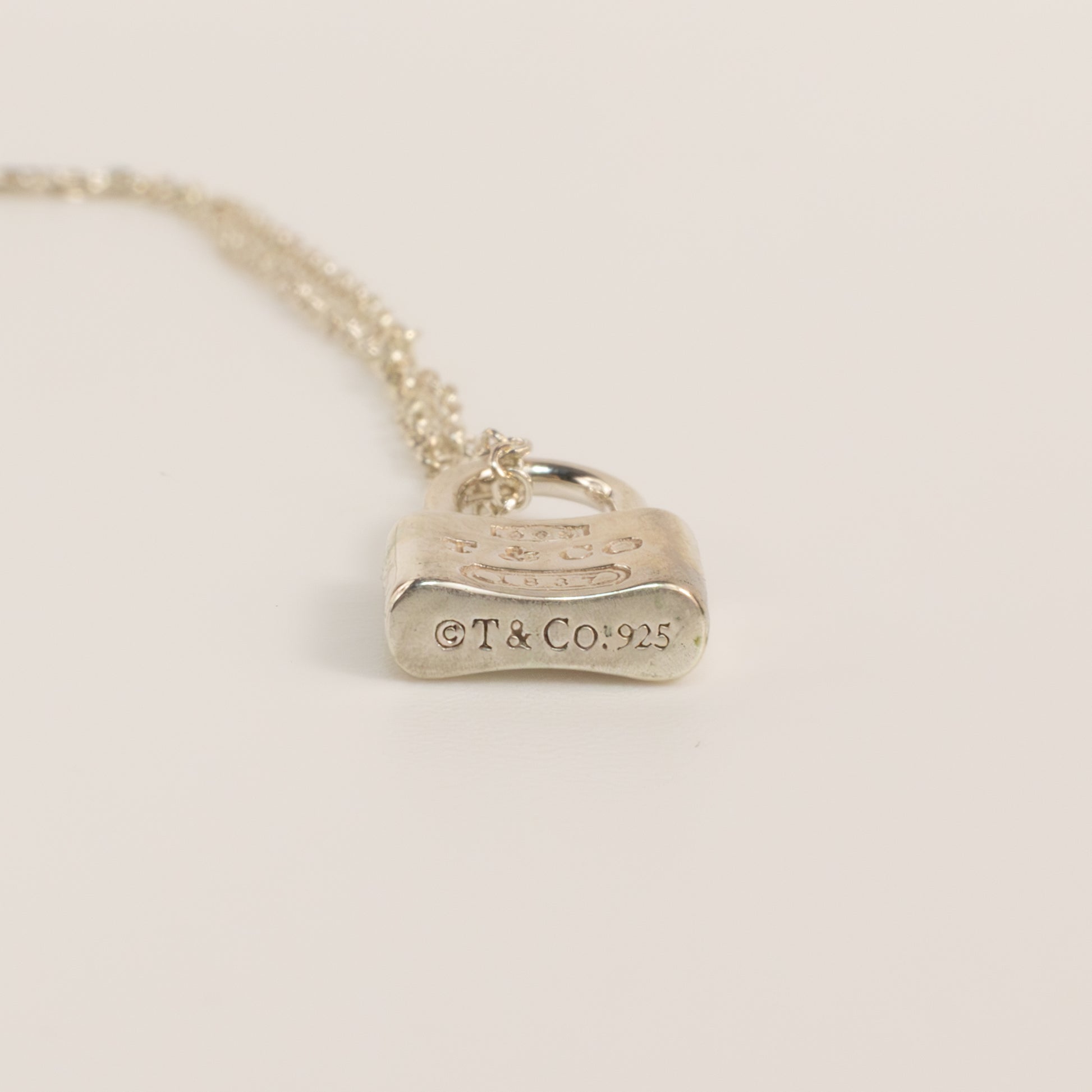 Sterling Silver Tiffany & Co. Padlock Charm Necklace