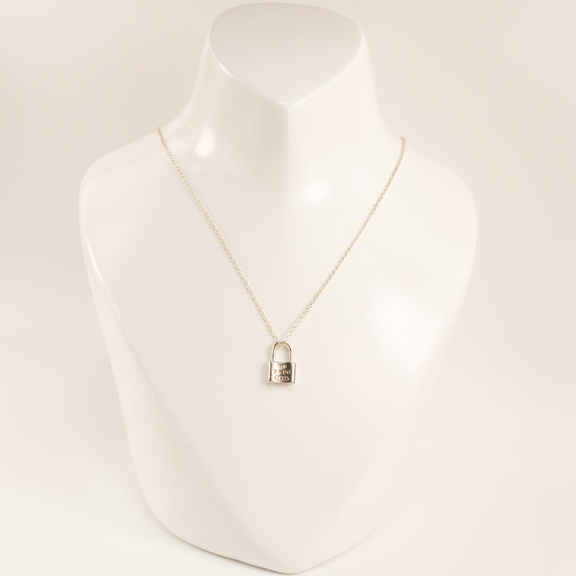 Sterling Silver Tiffany & Co. Padlock Charm Necklace