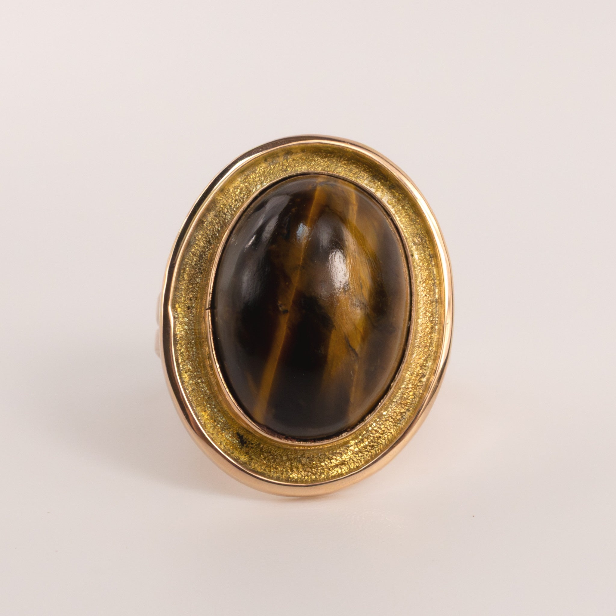 14KRG & YG Tiger's Eye Ring