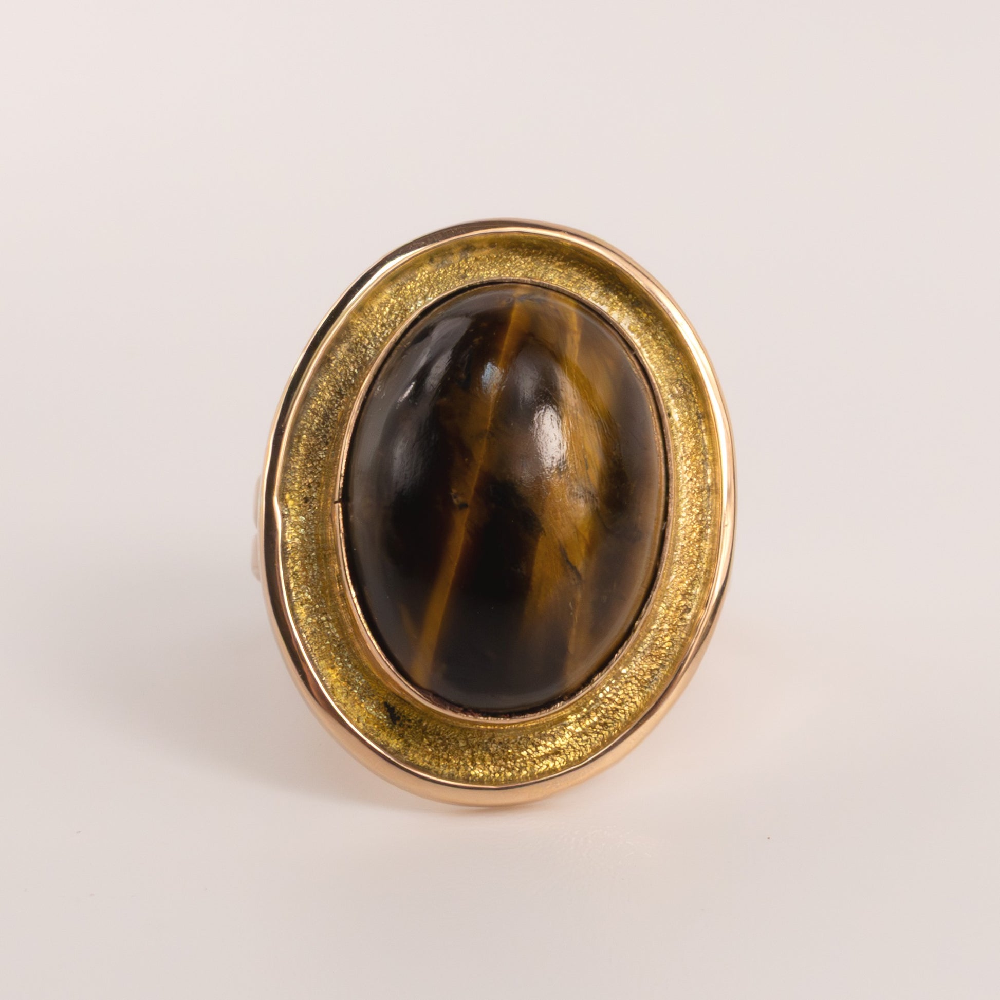 14KRG & YG Tiger's Eye Ring