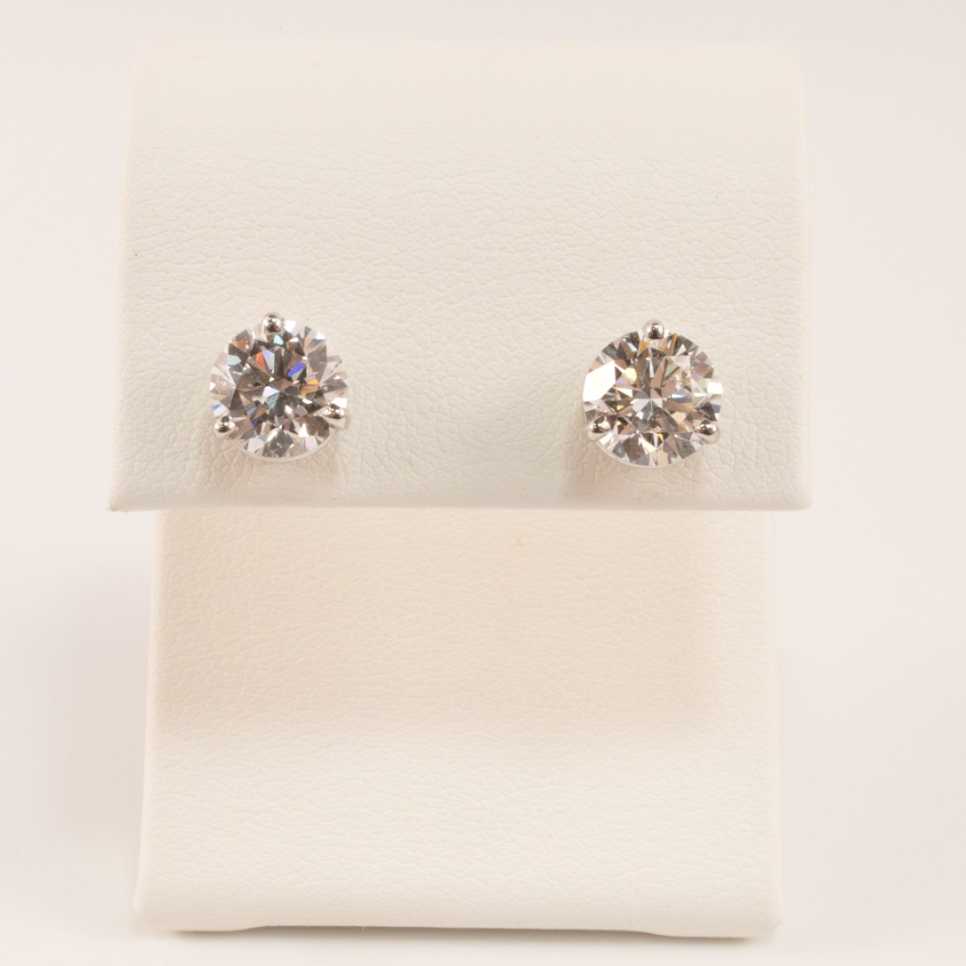 14KWG Lab Grown Diamond 3.04cttw Stud Earrings