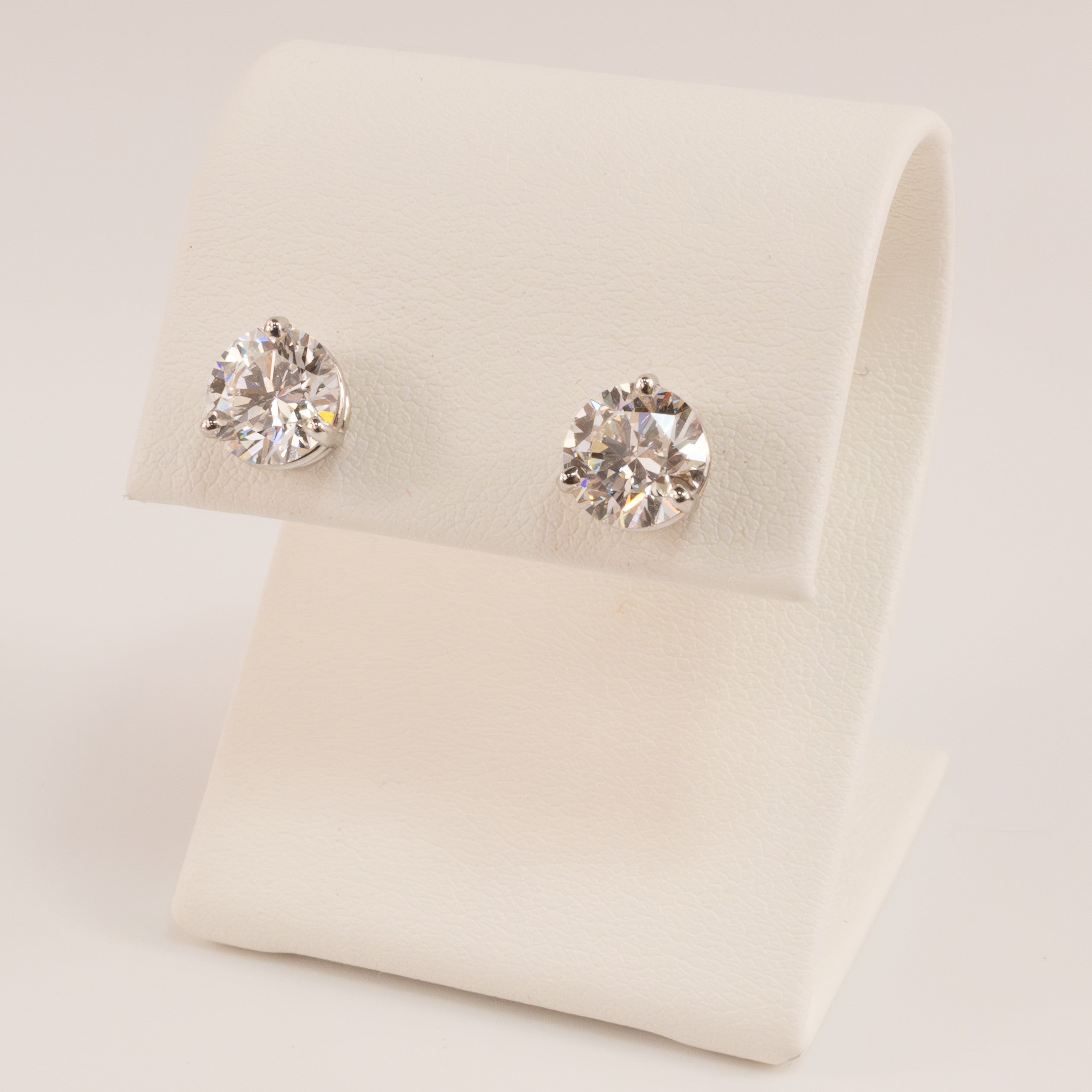 14KWG Lab Grown Diamond 3.04cttw Stud Earrings