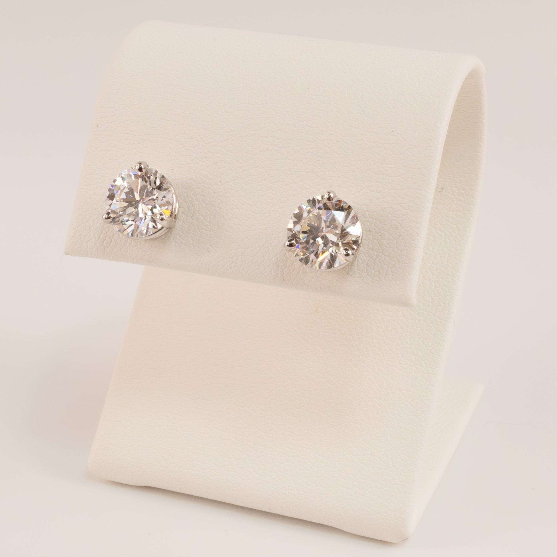 14KWG Lab Grown Diamond 3.04cttw Stud Earrings