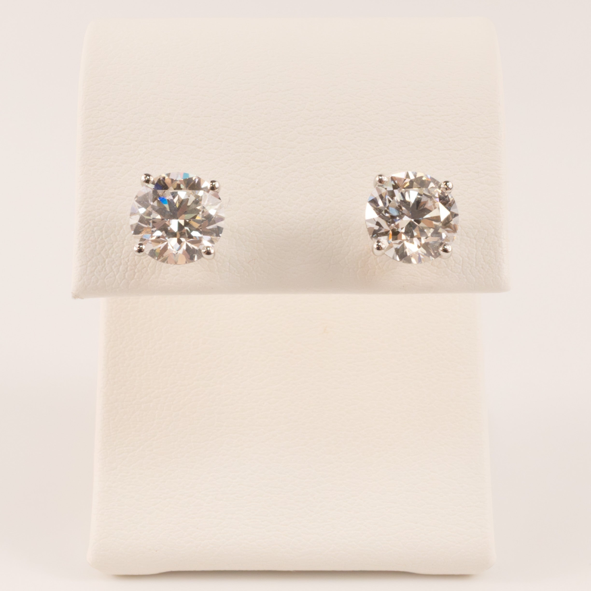 14KWG Lab Grown Diamond 4.08cttw Stud Earrings