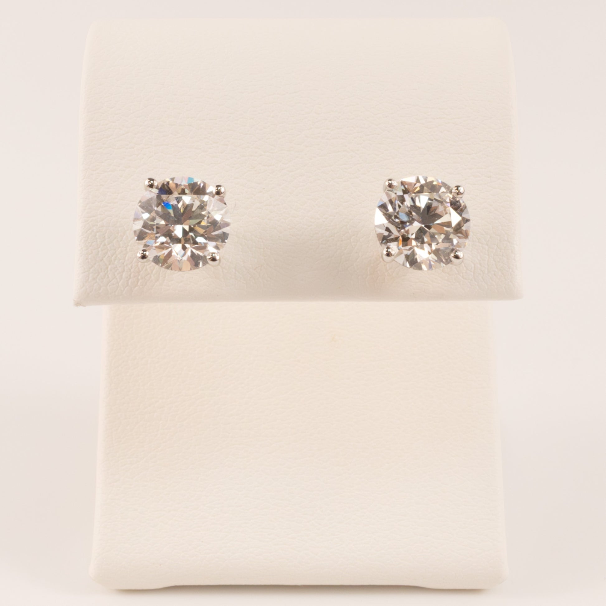 14KWG Lab Grown Diamond 4.08cttw Stud Earrings