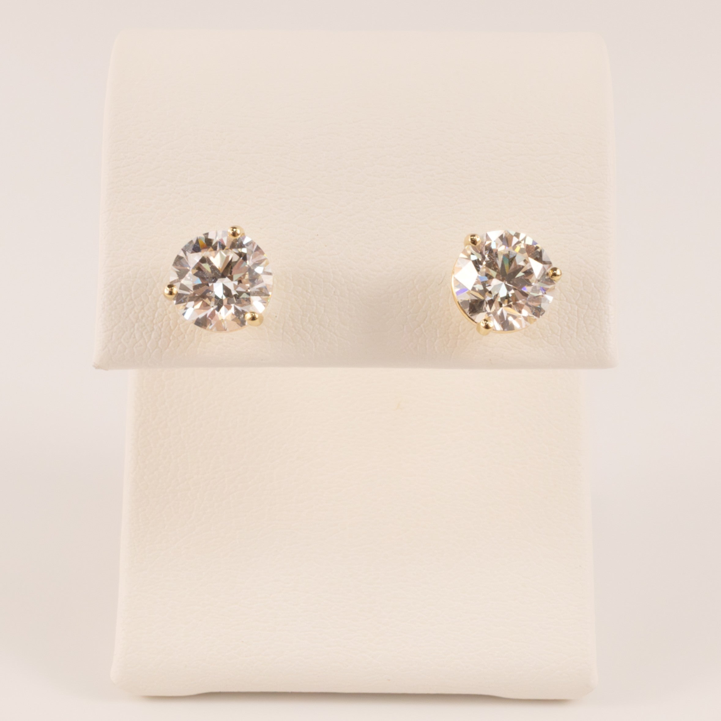 14KYG Lab Grown Diamond 3.04cttw Stud Earrings