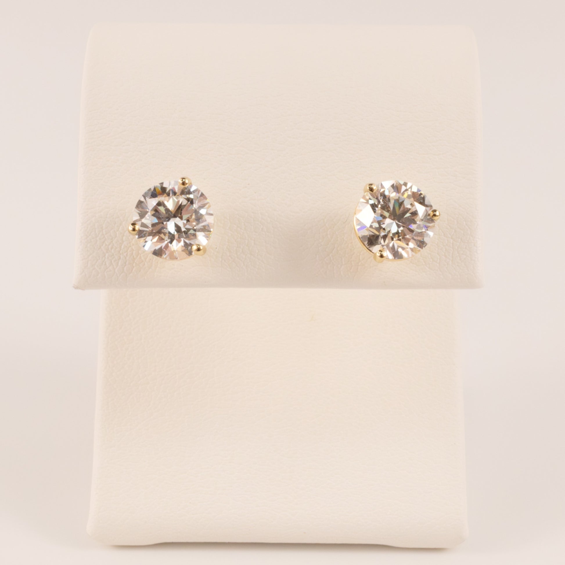 14KYG Lab Grown Diamond 3.04cttw Stud Earrings