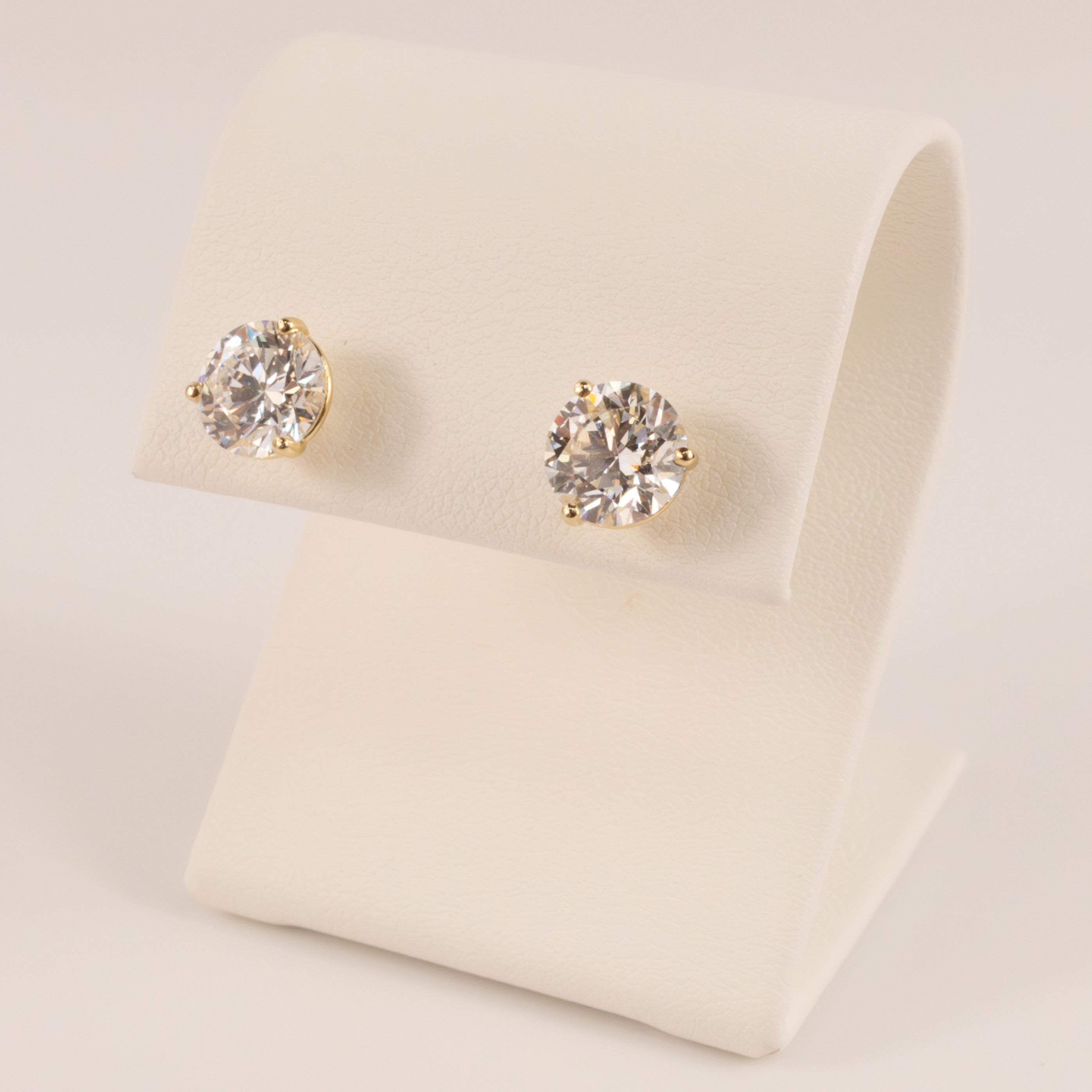 14KYG Lab Grown Diamond 3.04cttw Stud Earrings