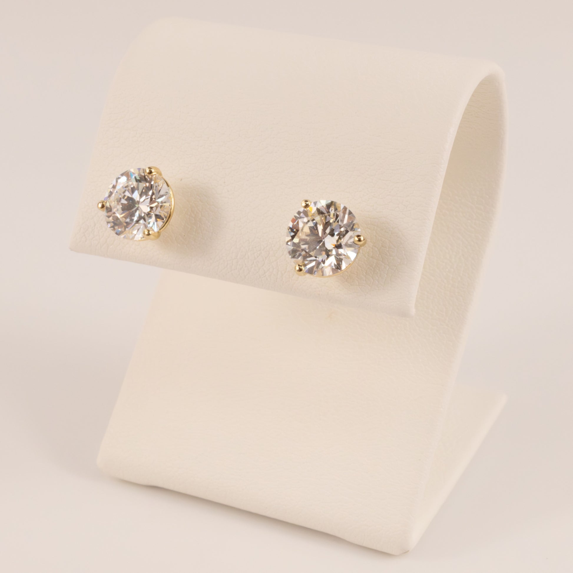 14KYG Lab Grown Diamond 3.04cttw Stud Earrings
