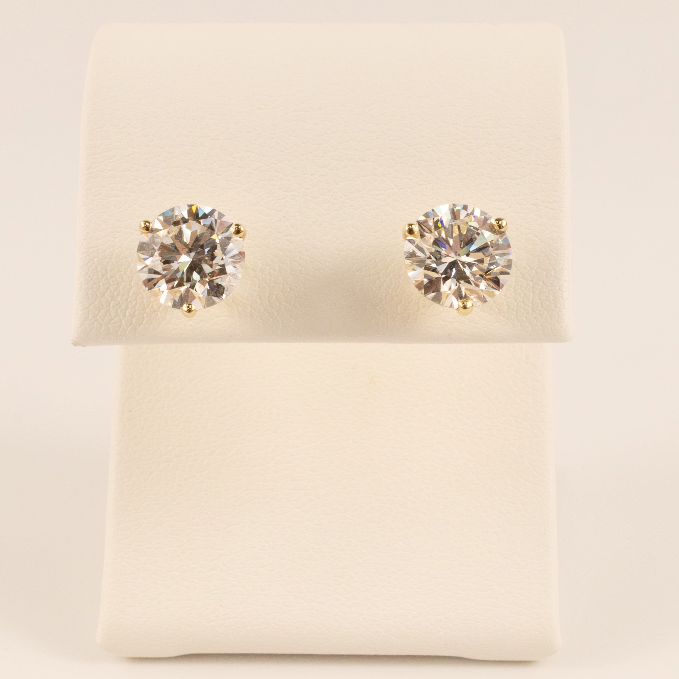 14KYG Lab Grown Diamond 4.03cttw Stud Earrings