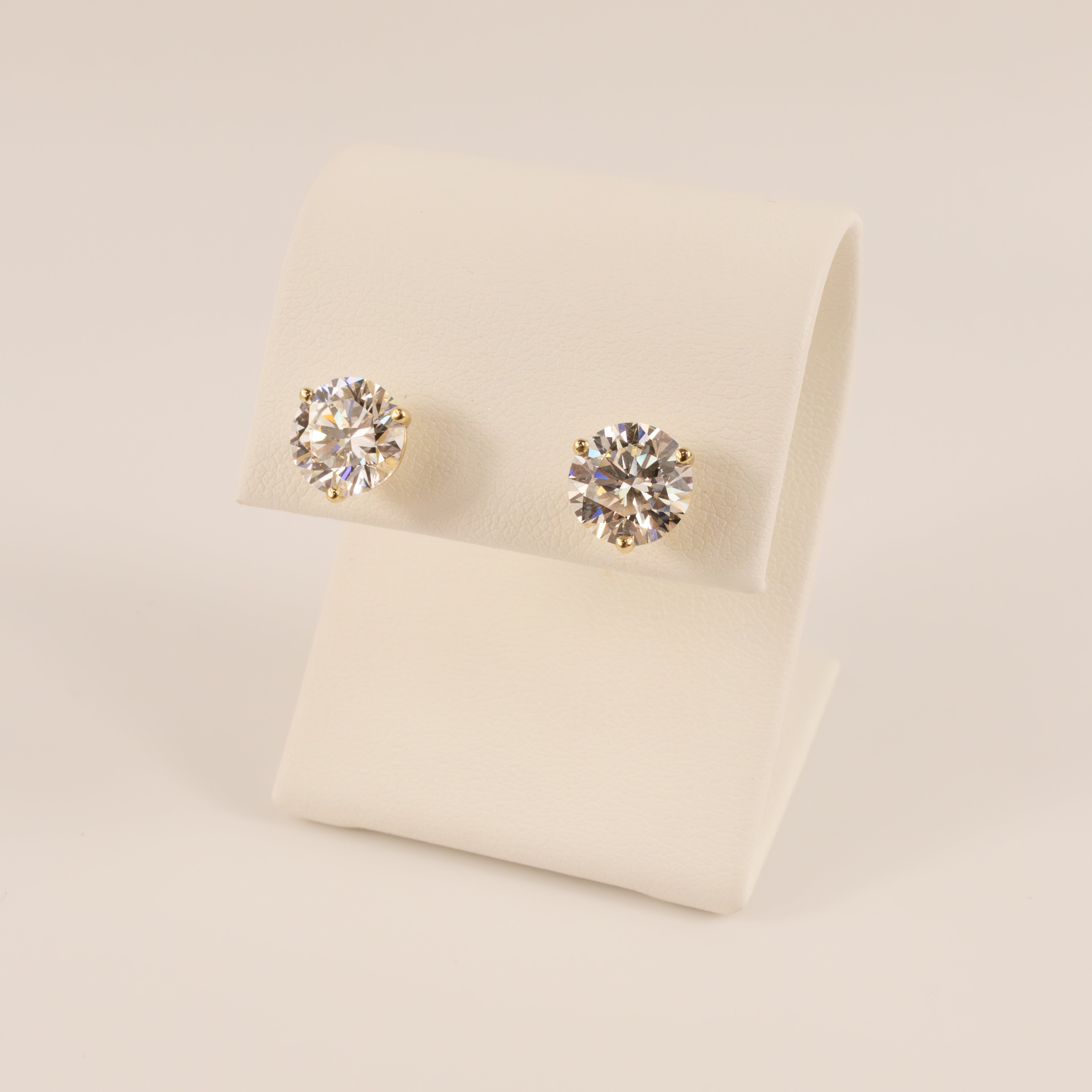 14KYG Lab Grown Diamond 4.03cttw Stud Earrings