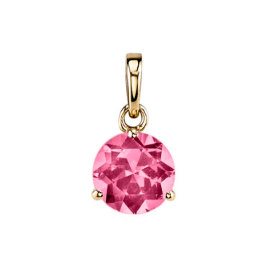 14KYG Pink Tourmaline Pendant